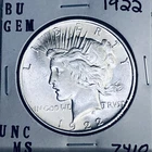 1922 P BU GEM PEACE SILVER DOLLAR UNC MS+++ U.S. MINT RARE COIN 7410