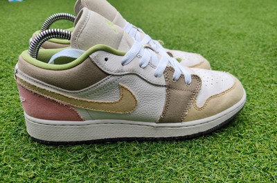 Nike Air Jordan 1 Low Pastel Grind Vivid Green Sneaker Junior 6 UK / 40 EU