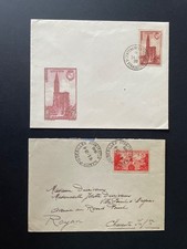 France - n°443 sur Lettre 1939 + n°453 Oblit. 1940
