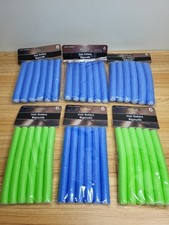 Lot Of 6 Two Sizes of Basic Solutions Hair Rollers - 6" Flexible Brand New