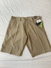 New Burnside Hybrid Series Mens Size 34 Stretch Board  Walking Shorts Khaki