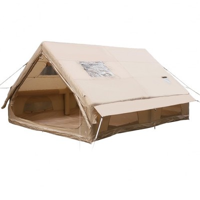 Large Blow Up Tent with Mesh Windows & Pump with Stove Jack for Pincnic & Travel