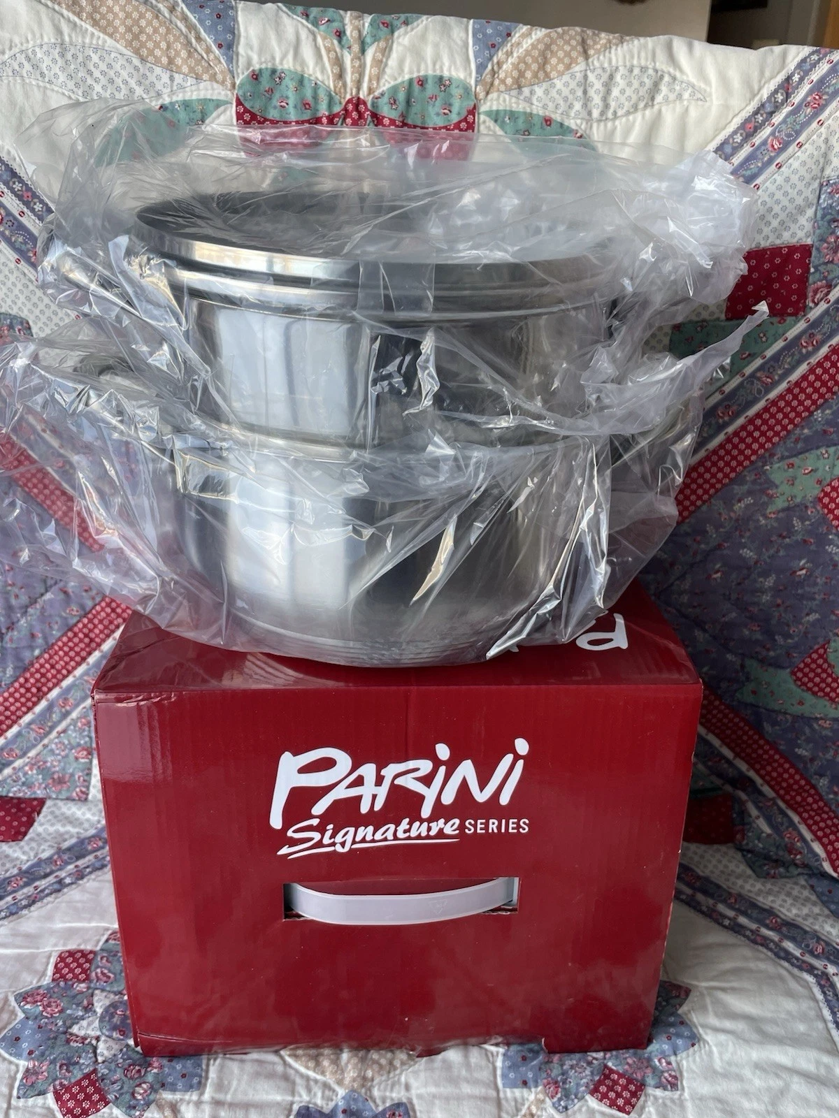Parini Signature Series 3.5qt Dutch Oven w/Steamer & Lid 8.5” Tall, Box Included