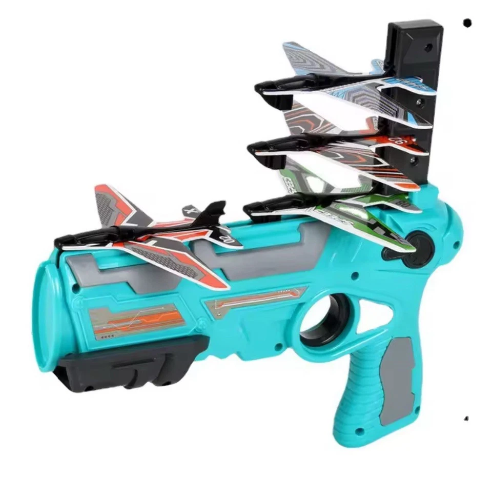 Light Catapult Airplane Toy Launcher +4 Bubble Plane Throw Plane Outdoor Gifts - Image 2 of 4