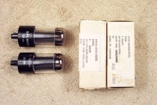 Two, NEW, GE 6V6GT, matching pair #2, current & gain, black plate, 6V6G, 6V6 eq