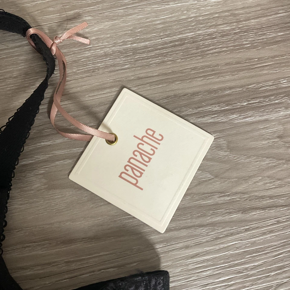 NEW Panache Clara Full Cup Bra BLACK Charcoal Lace Underwire 7255 38 F (US) - Image 4 of 4