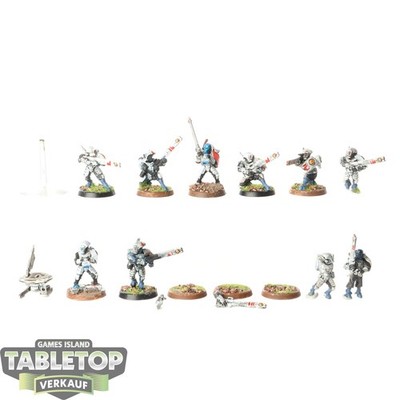 Tau Empire - 10 x Fire Warriors Strike Team - bemalt