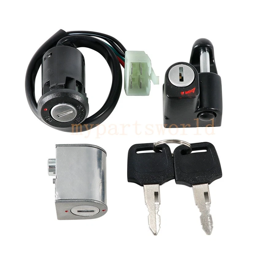 Juego de llaves de bloqueo de asiento interruptor de encendido para Honda XL250S 1981-1987 XL500S 1979-1981 Foto 2 de 4