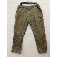 Carhartt Work Pants Khaki Mens 38x30 Relaxed Fit Cotton Canvas Utility Cargo