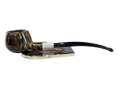 Pipa Sasieni 4 Dot Walnut Semi Bent Boccetta Radica Liscio Brown