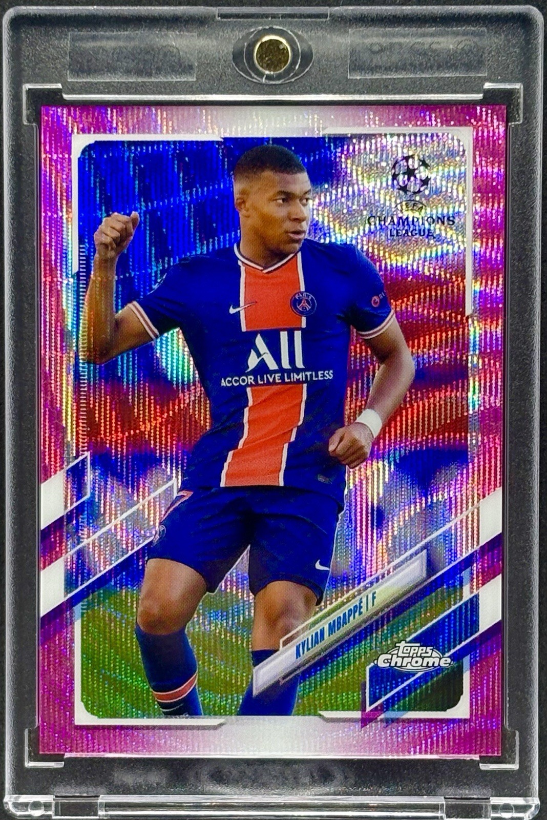 Kylian Mbappe RARE PINK REFRACTOR  CARD WORLD CUP FRANCE  MINT