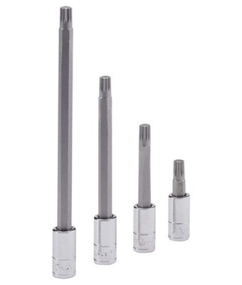 Genius Tools 1/4'' Antrieb XZN Dreifach Vierkant Bit Steckschlüssel verschiedene Größen & Längen