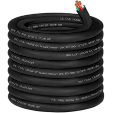 100Ft SJOOW 14/4 Wire 14/4 SJOOW Cord 14AWG Wire SJOOW Portable Power Cable