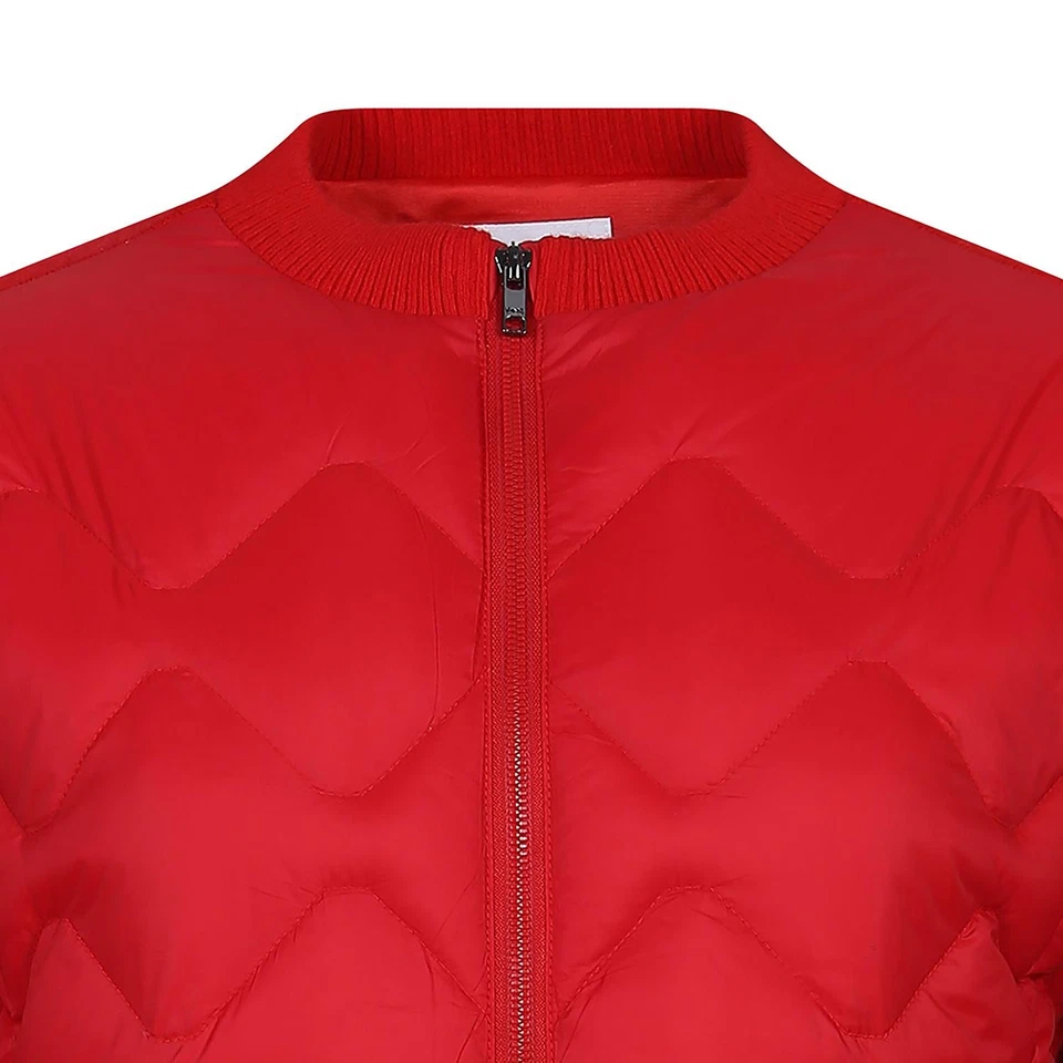 Cárdigan tejido con cremallera acolchado de plumón de ganso genuino PING para mujer  Foto 3 de 4