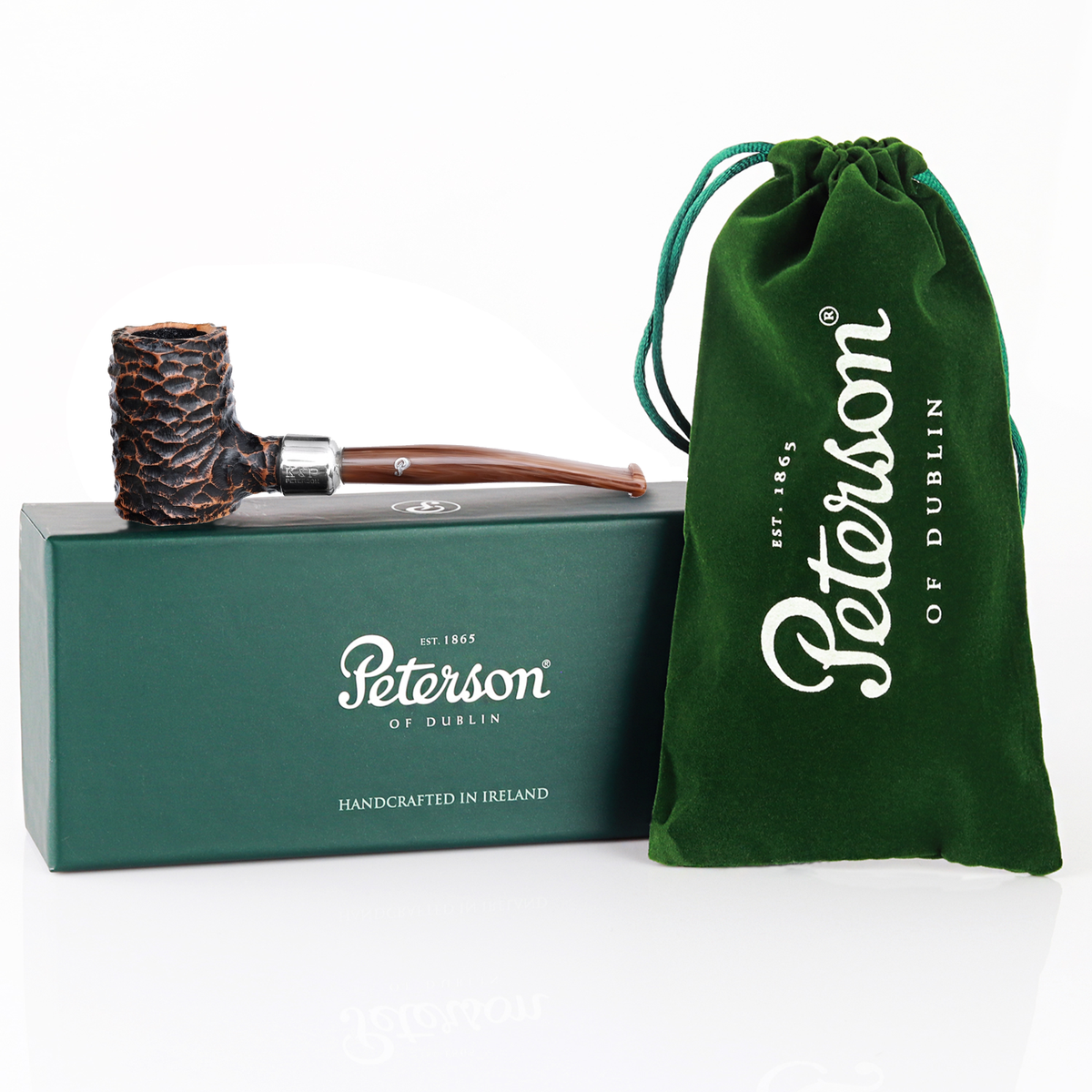 petteroes 3 tobacco Peterson Pipes Derry Rusticated 701 Fishtail, 3mm, Poker Sitting Tobacco  Pipe