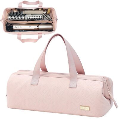Hair Tools Travel Bag Pink Portable Air Wrap Dryer Case Curling Iron Organizer