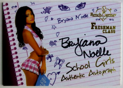 TCS 2516 Bench Warmer 2014 Bryiana Noelle School Girls Autograph Card F97