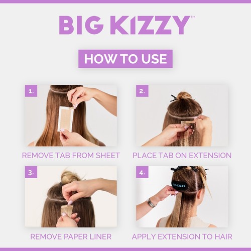 BIG KIZZY | Remover 1 + Regular Hold Extension Tape | Salon Professional Quality - Picture 7 of 9