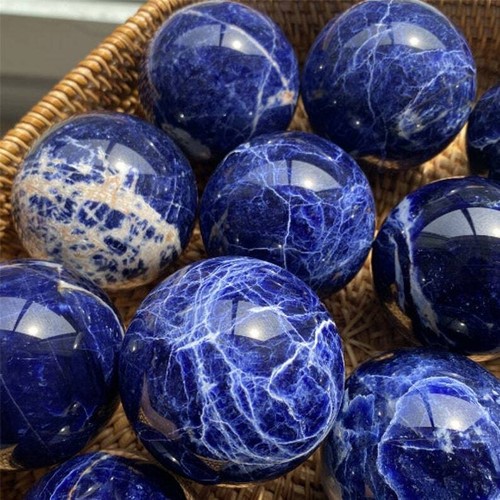 60 mm + Top Sfera Cristallo Sodalite Naturale Sfera Reiki Palla Energia Decorazione Regalo 1PZ - Foto 6 di 10
