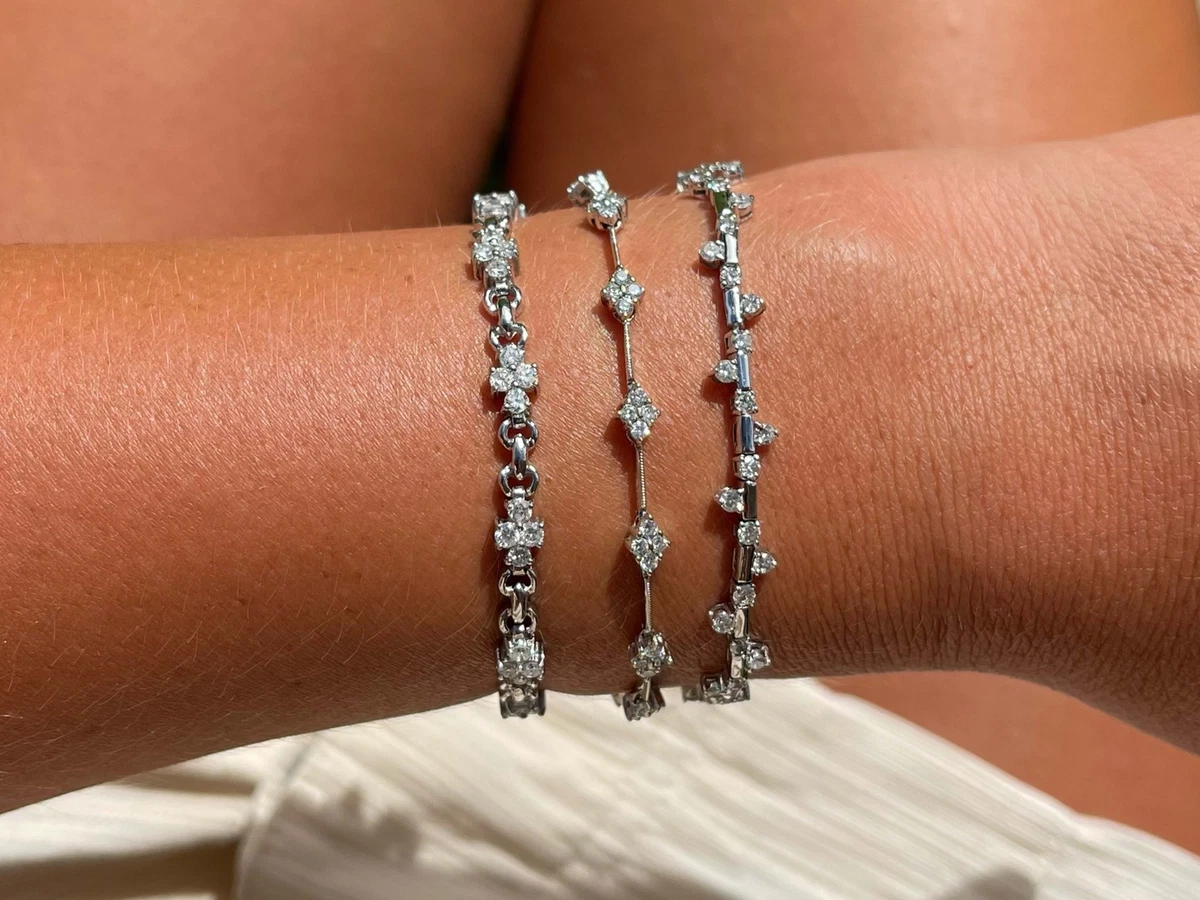 Diamond cheap link bracelet