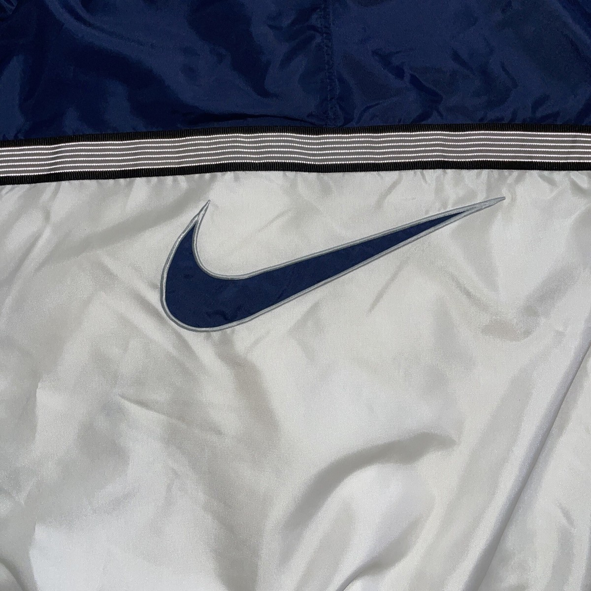 Vintage 90s Nike Center Swoosh Quilt Insulated Blue White