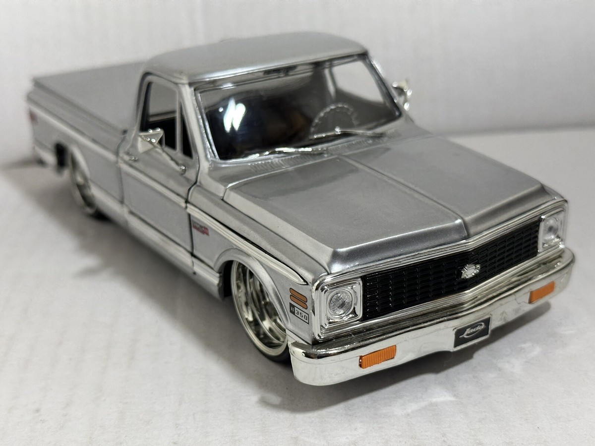 JADA BIGTIME BTK 1972 CHEVY CHEYENNE PICKUP TRUCK SILVER 1:24