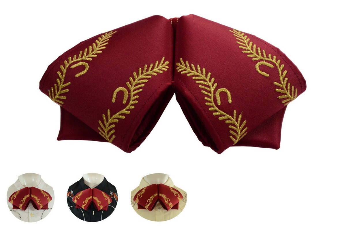 Moño Rosso Mariachi Fiocco Messicano Mariachi Nero | Moño Rosso Con Cavallo  Dorato Ricamato | Per Costume Charro O Feste Moño Rosso Ricamato  Tradizionale, image size:1200x794
