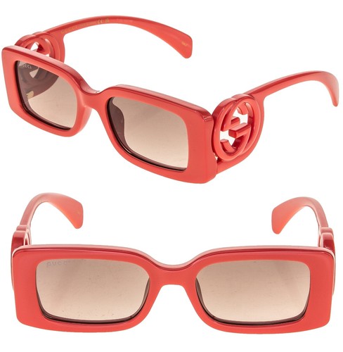 Vintage Oversize Sunglasses NOS Pink Rose Lens Clear & Red  display picture 3