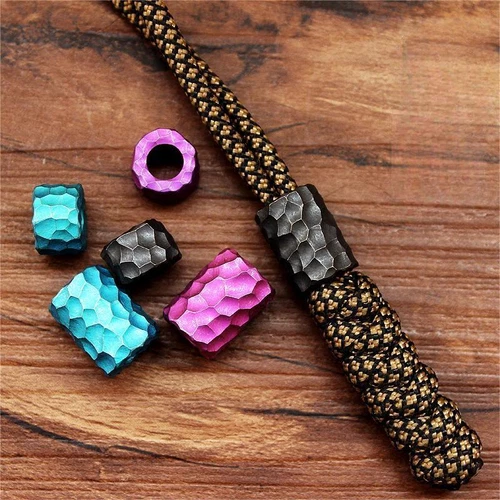 Cuchillo de aleación de titanio cordón cuentas Paracord EDC colgante pulsera hacer cuentas regalo - Imagen 6 de 23