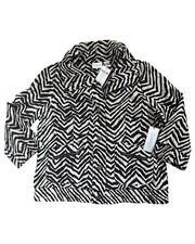 NEW CHICO S Woman s Zenergy 3/4 Sleeve Zebra Print Jacket sz 1