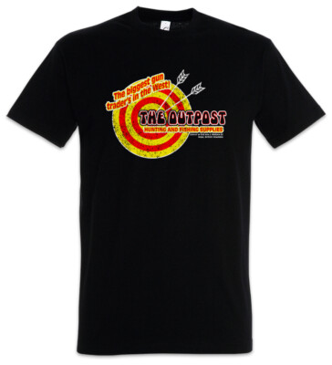 R Outpost I T-Shirt Bar Symbol Sign Rambo Gun Shop Hunting and Fishing Store