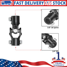 New Universal Steering Shaft 58 -36 Spline X 34 Dd Black U-joint