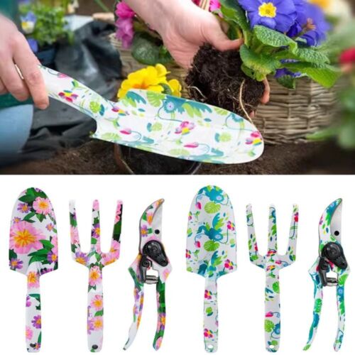 3Pcs/set Floral Print Garden Tool Set Gardening Kit  Hand Garden Tools - Bild 1 von 17