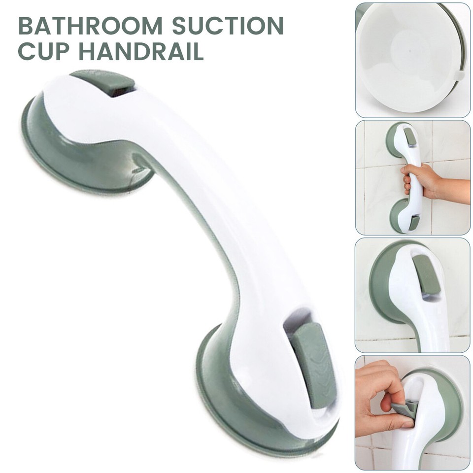 Suction Grab Bar 12'' Shower Handle Bathroom Balance Bar Tub Safety