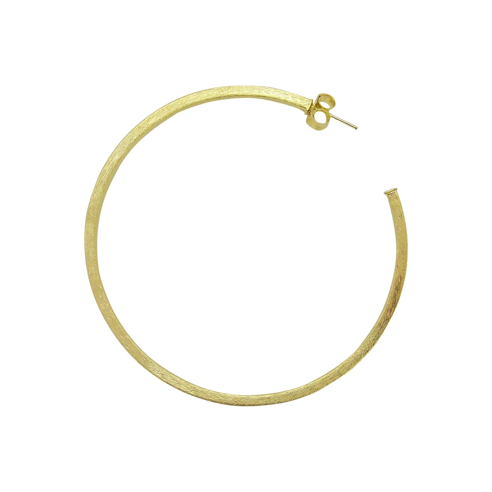 Brincos de argola folheados a ouro Sheila Fajl Lunaria Statement - Imagem 3 de 4