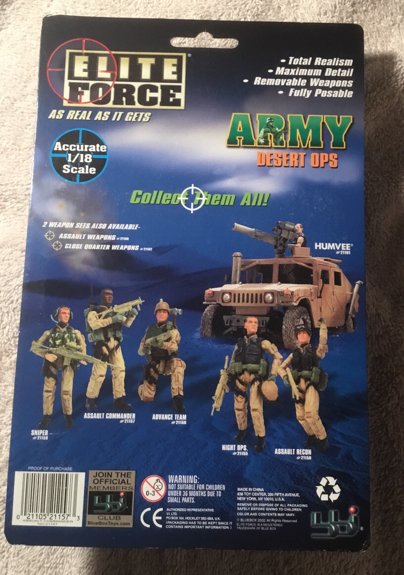 ELITE FORCE ARMY DESERT OPS ARMY DESERT 21157 1/18 BBi Assault