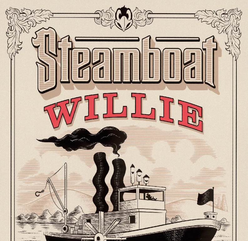 迪士尼米老鼠汽船威利·米妮老鼠 SS 威利海报非亮面v3 — 第 2/4 张图片