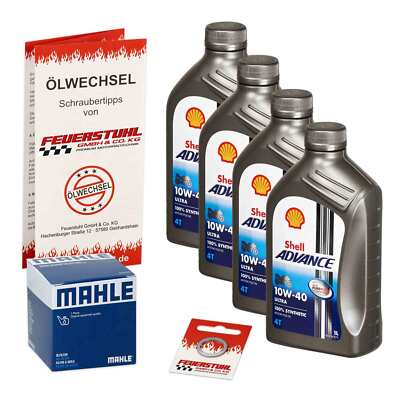 Honda ST 1300 Pan European (SC51) 02-16, Shell 10W40 Öl + Mahle Ölfilter Set