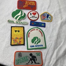 Lot of 8 Girl Scout Brownie Junior Badges Patches Iron-On - New - Various Fun