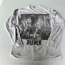 Justin Bieber Purpose Tour 2016-17 Concert Souvenir Long Sleeve Shirt Size Small