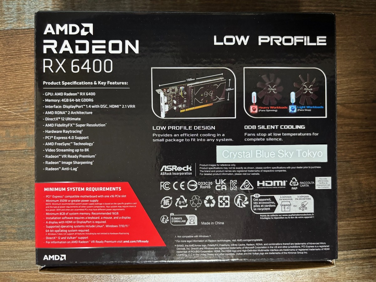 ASRock AMD Radeon RX 6400 Low Profile 4GB Graphics Card