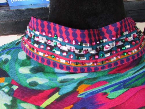 Taking Shape Kimono Womens Cover Up Tropical with Beads - fits all sizes - Picture 6 of 10