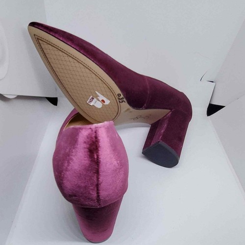 Jessica Simpson Lindly burgundy velvet pumps 9.5 - Picture 5 of 5