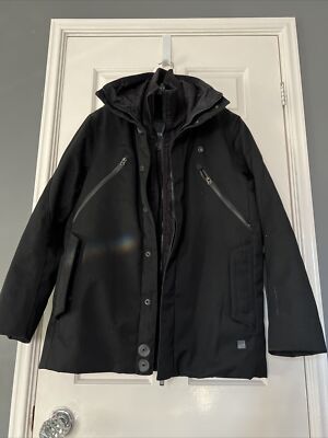 G Star Originals Raw 330 Denim size M Black Back Logo Zipped