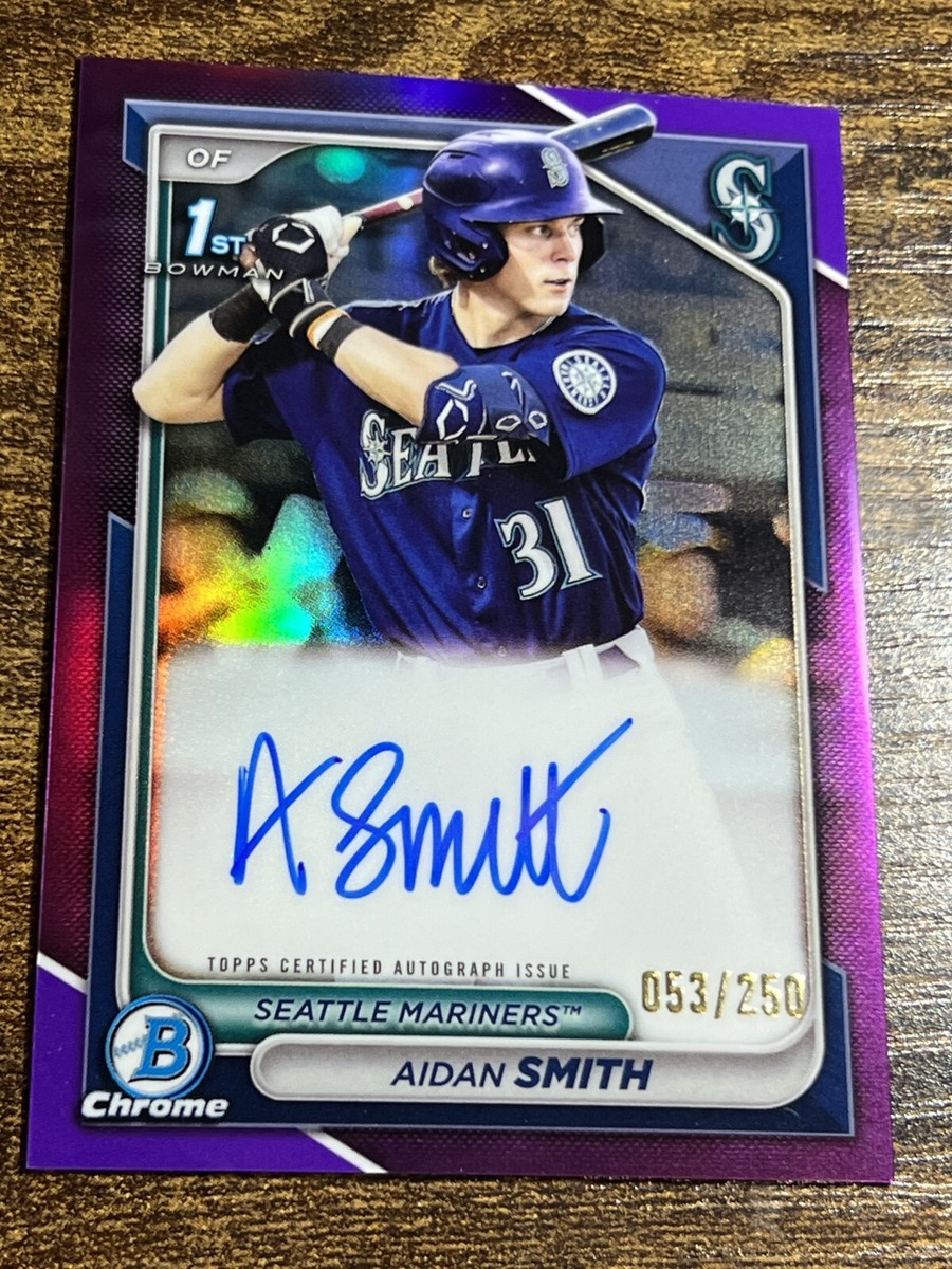 AIDAN SMITH 2024 Bowman Chrome 1st Purple Refractor Auto /250 #CPA 