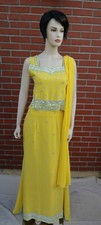 Readymade party bridal 3pc lehnga choli embellished rhinestones sequins sz 36