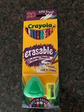 20 Crayola Erasable Colored Pencils - Non Toxic, Built in Erasers