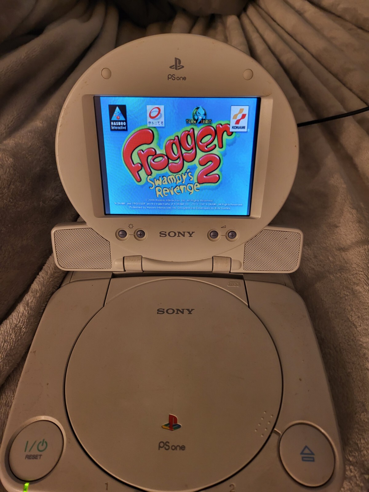 Sony PlayStation 1,Psone, Combo, White Console 5 inch LCD Screen With 6