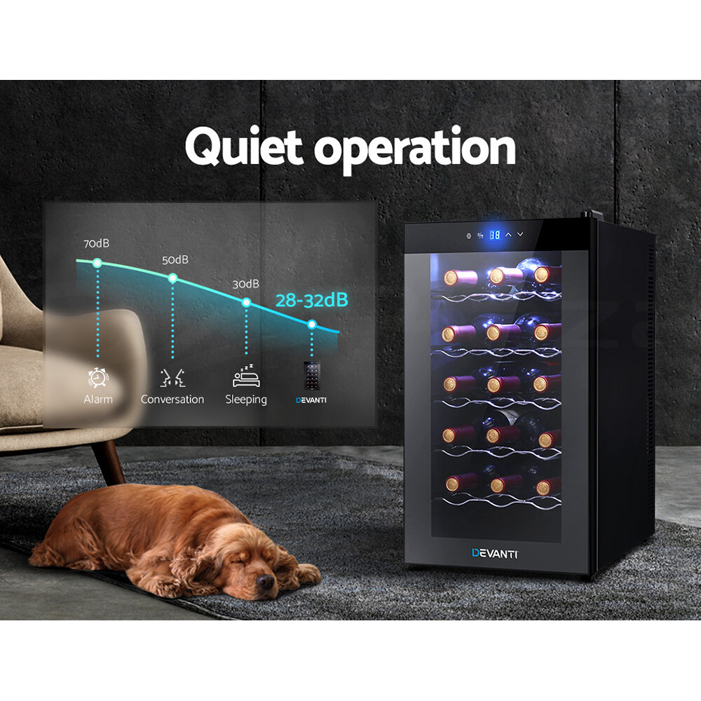 Devanti Wine Cooler Fridge Chiller Refrigerator Cellar Storage 18