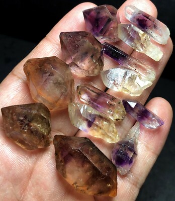 54g 13PC Diamond Grade ! Super Seven Skeletal Amethyst Quartz